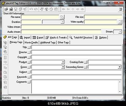 Click image for larger version    Name:	abcAVI Tag Editor.jpg  Views:	23819  Size:	93.6 KB  ID:	19983