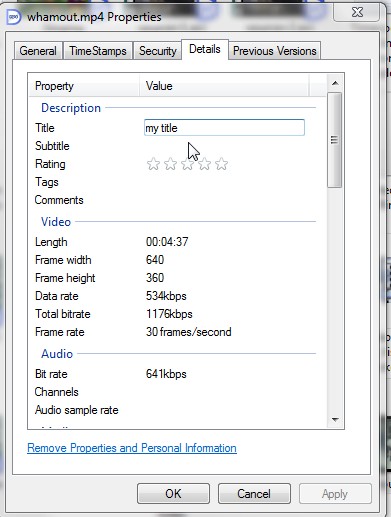How to tag/metatag MP4, AVI, MOV, WMA ? - VideoHelp Forum