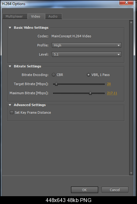Click image for larger version

Name:	output module settings for h264.png
Views:	1440
Size:	48.4 KB
ID:	2305
