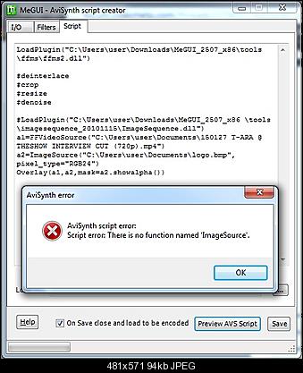 Click image for larger version

Name:	avisynth script error2.jpg
Views:	2725
Size:	94.0 KB
ID:	30075