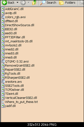 Click image for larger version

Name:	AVISynth Plugins folder.png
Views:	7985
Size:	20.0 KB
ID:	34549