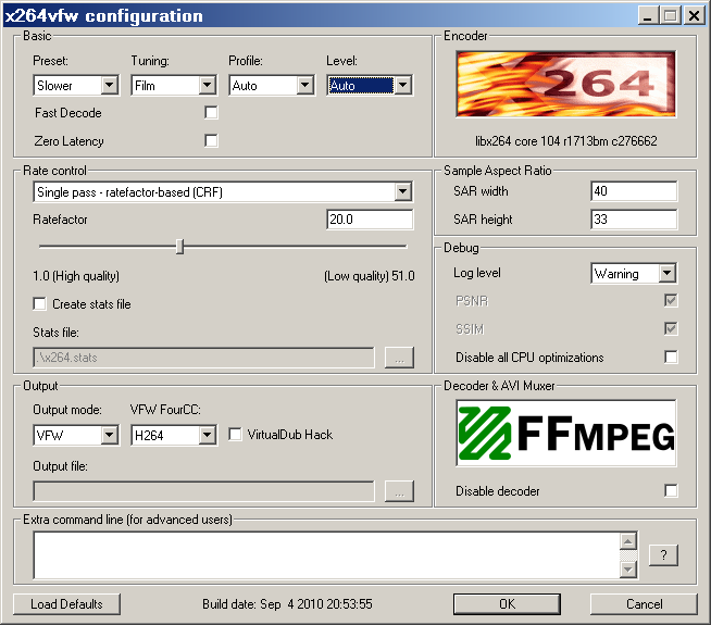 How to encode using H x264 in Virtual dub - VideoHelp Forum