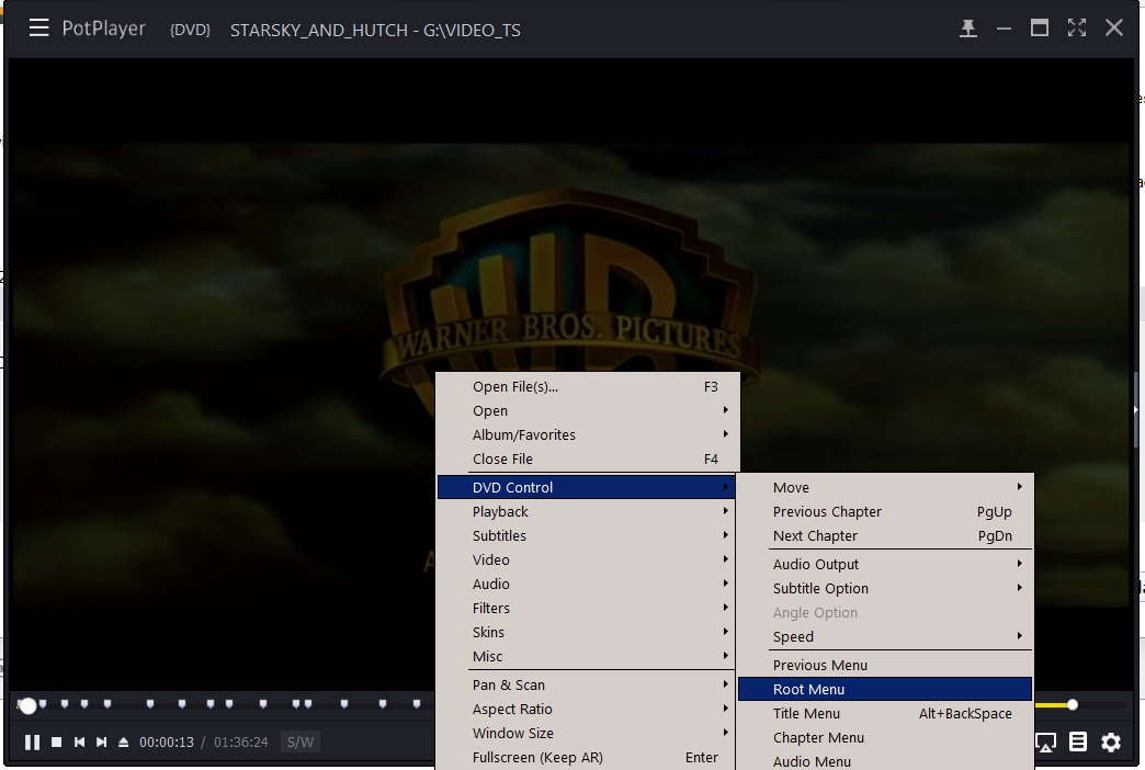 can I start playing DVD in root menu with potplayer - VideoHelp Forum