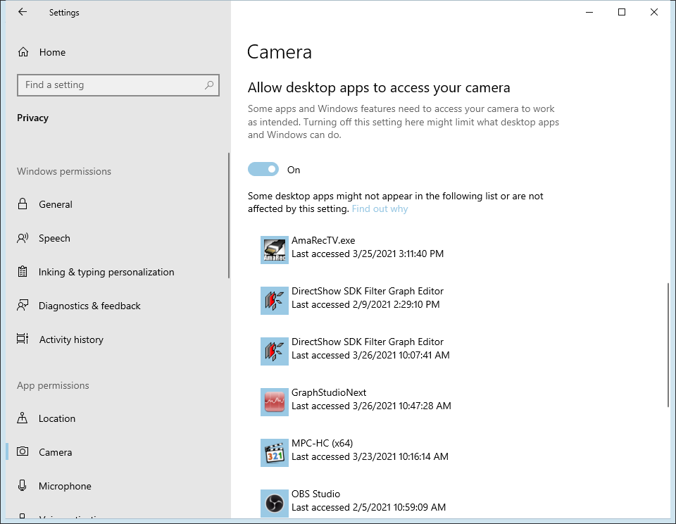 Video Capture not working due to Windows 10 & 11 Privacy Settings