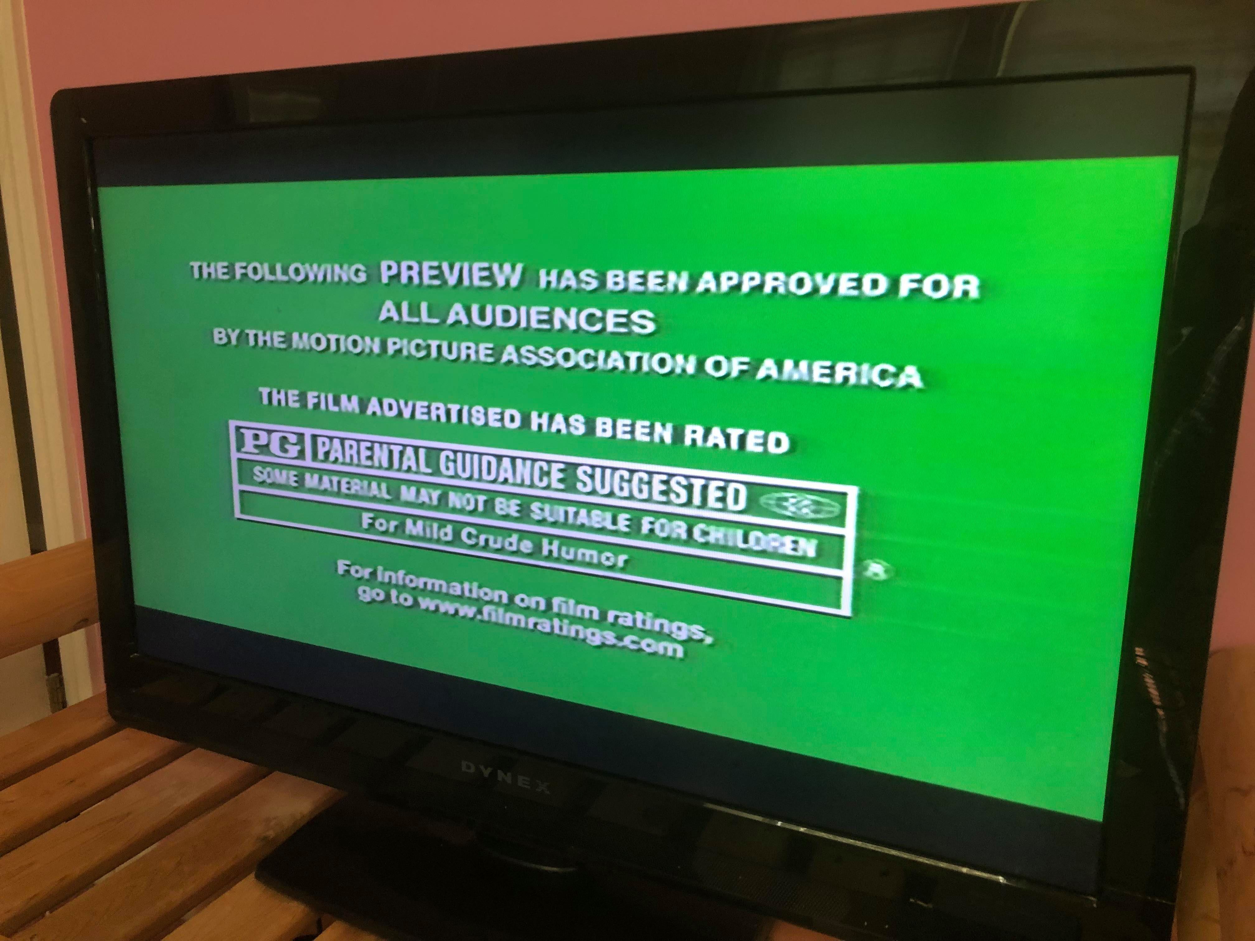 MPAA Screen Rated PG 