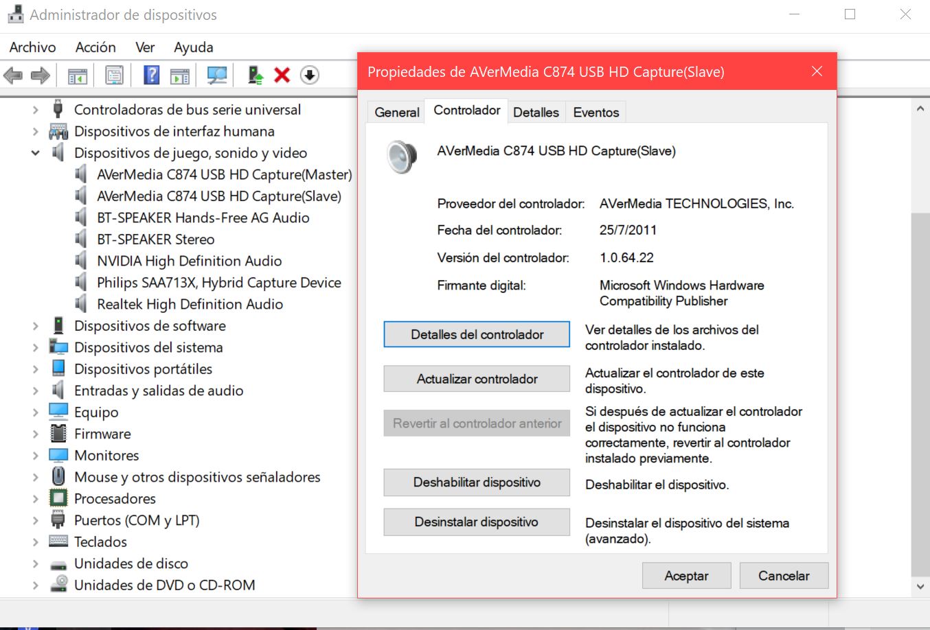 Avermedia usb hd capture c874 in windows 10 64bit - VideoHelp Forum