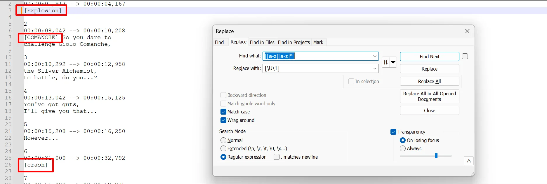 How do I change the first letter lowercase to uppercase in notepad++? -  VideoHelp Forum