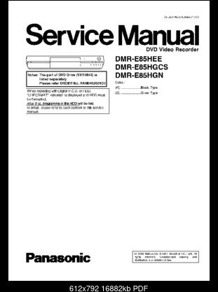 Panasonic service manual - DMR-E85HEE,HGCS,HGN.pdf