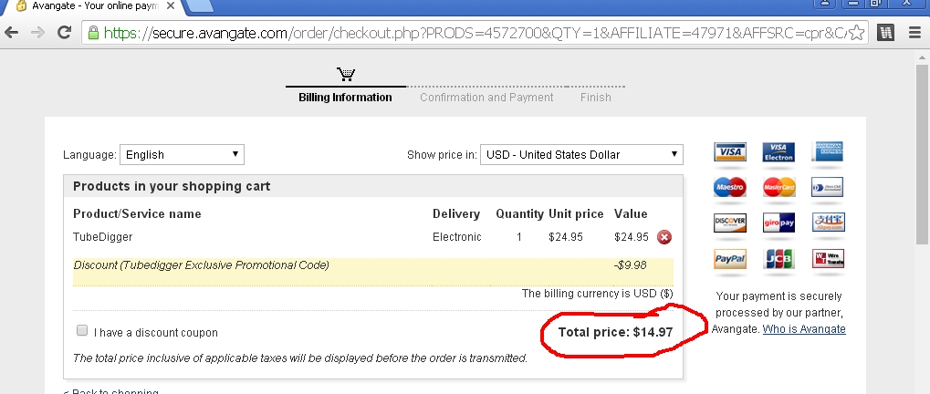 Tubedigger coupon