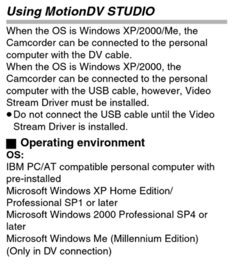 Tape-based Digital8, DV and HDV camcorders capable of sending video via USB  - VideoHelp Forum