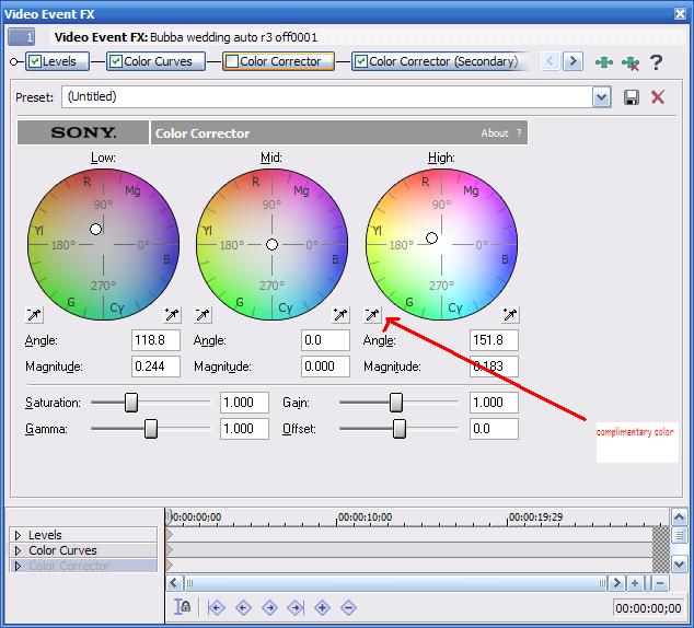 sony vegas white balance