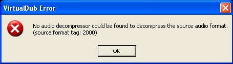 solved] virtualdub + no decompressor prob... - VideoHelp Forum