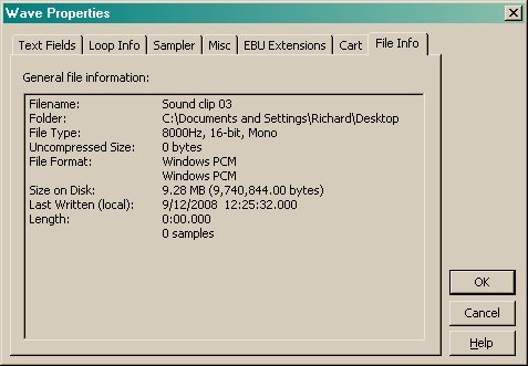 edit wav file properties edit wav file properties