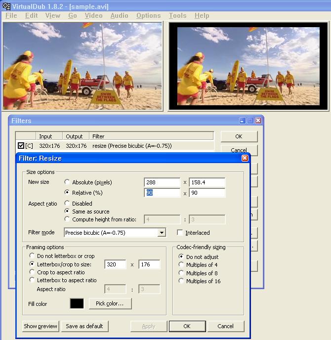 avidemux resize video avidemux resize video